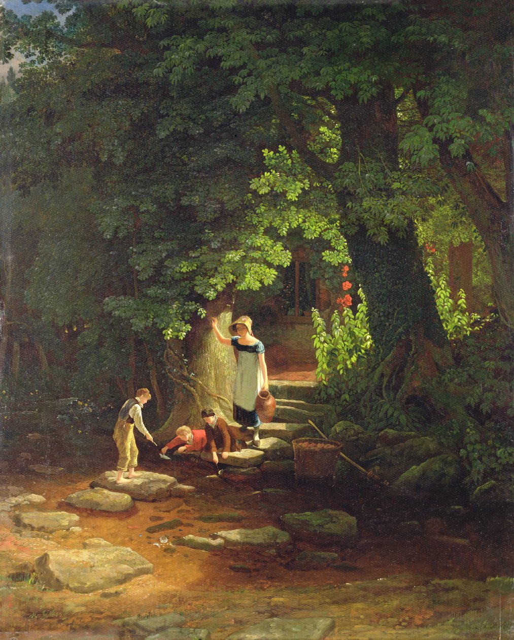 Bir Derenin Yanındaki Çocuklar, 1822 dolayları by Francis Danby