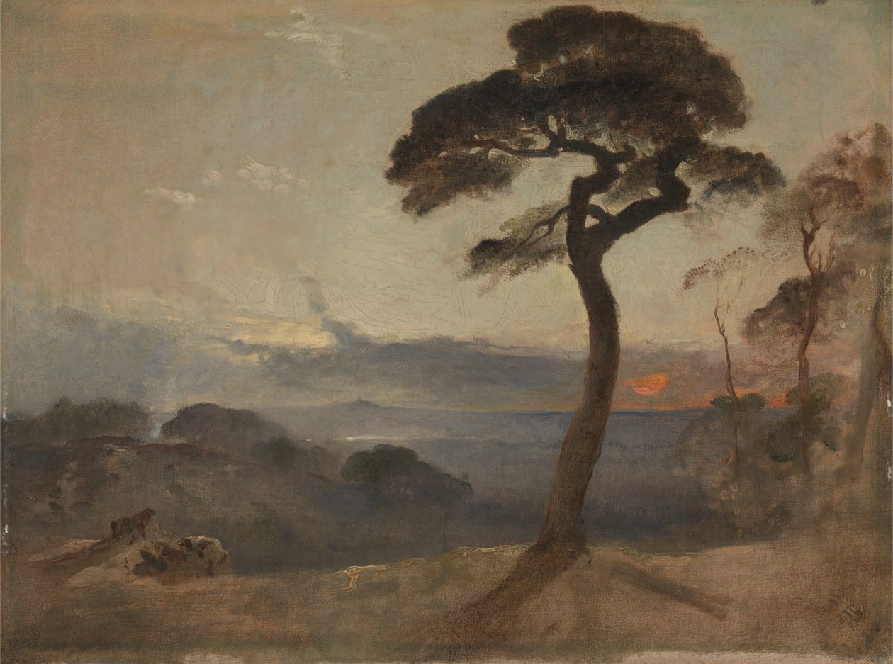Hampstead Heath, Gün Batımı by Francis Danby
