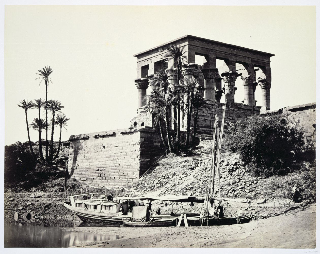 Trajan Köşkü, Philae, Mısır, 1858 by Francis Frith