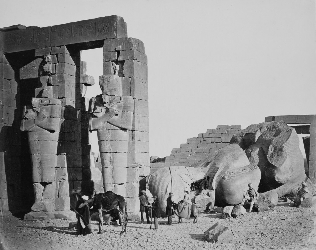 Ramesseum, Thebes, Mısır, 1858 by Francis Frith