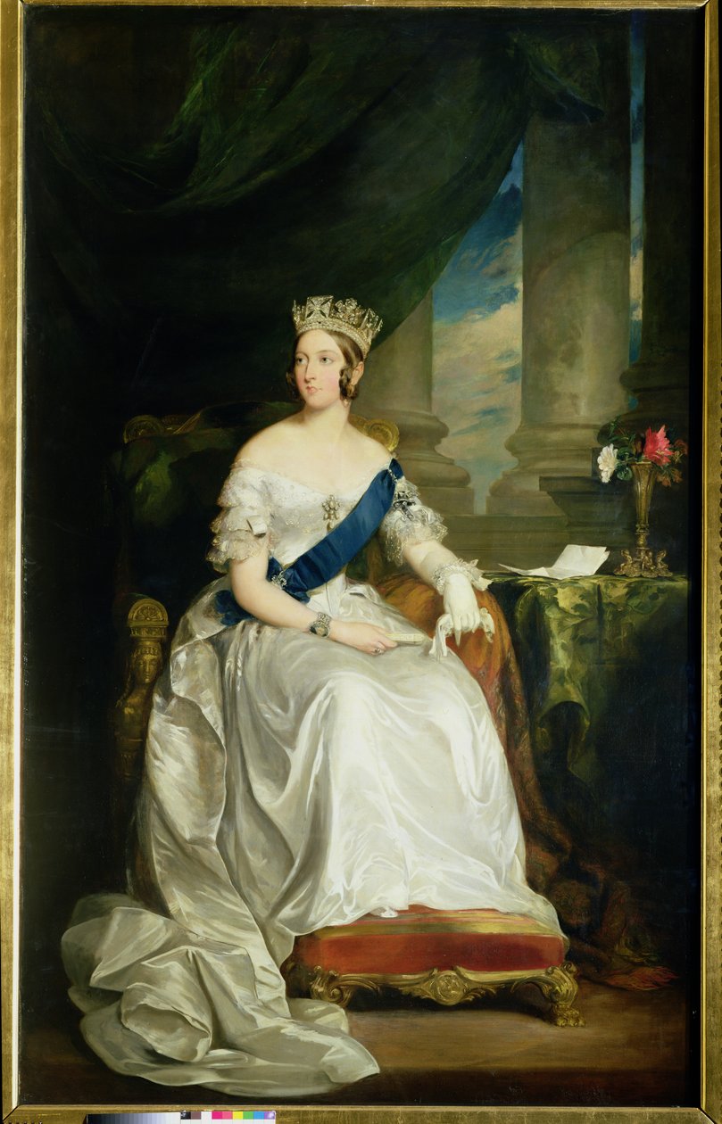 Kraliçe Victoria, 1843 (ve detay 60267) by Francis Grant