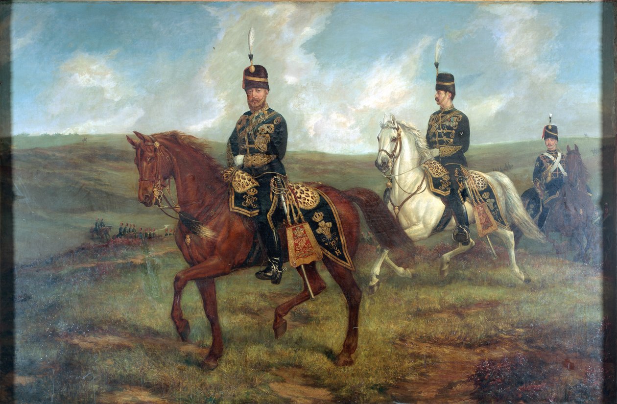 Galler Prensi (1841-1910), Yarbay Valentine Baker (1827-87) ile 10. by Francis Grant