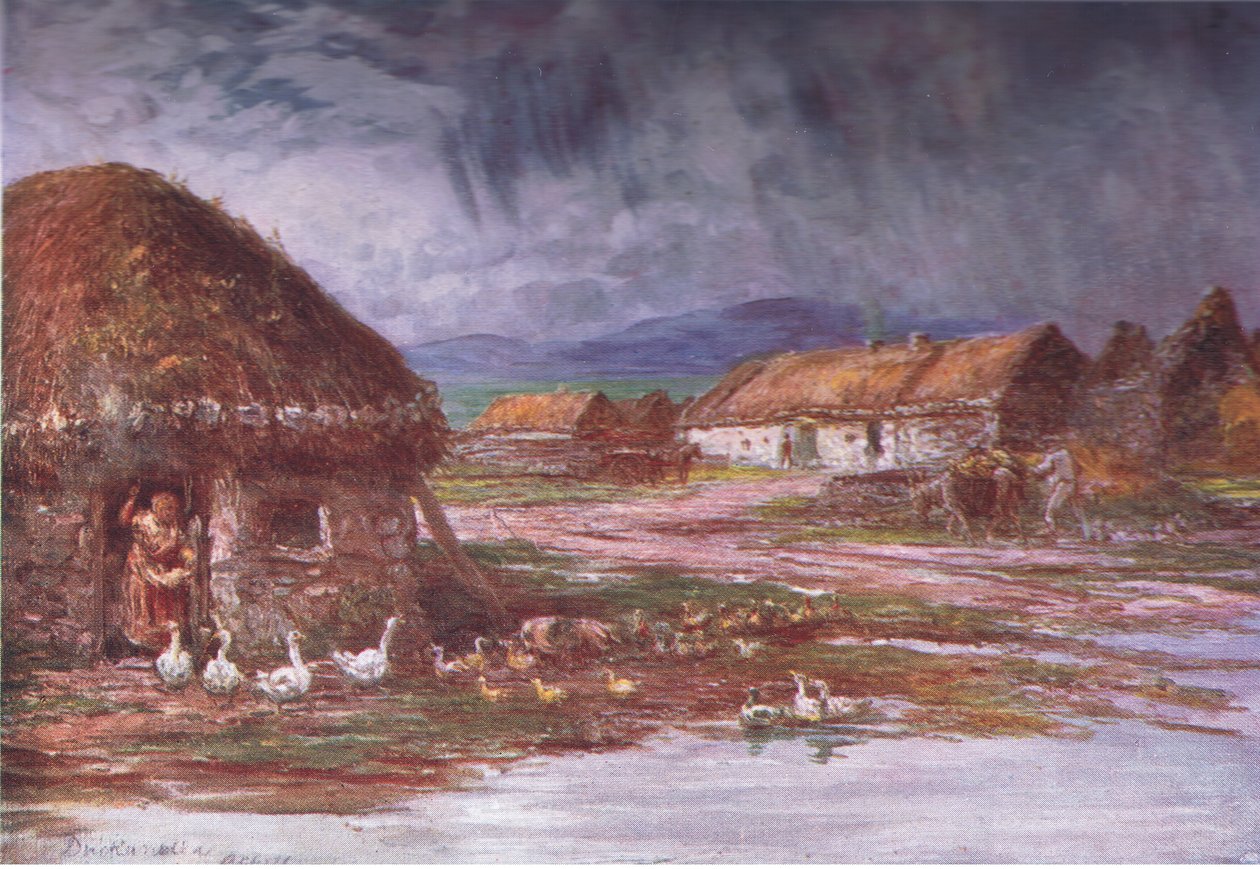 A village in Achill, from Peeps at Many Lands: Ireland published by Adams & Charles, 1909  by Francis S. Walker