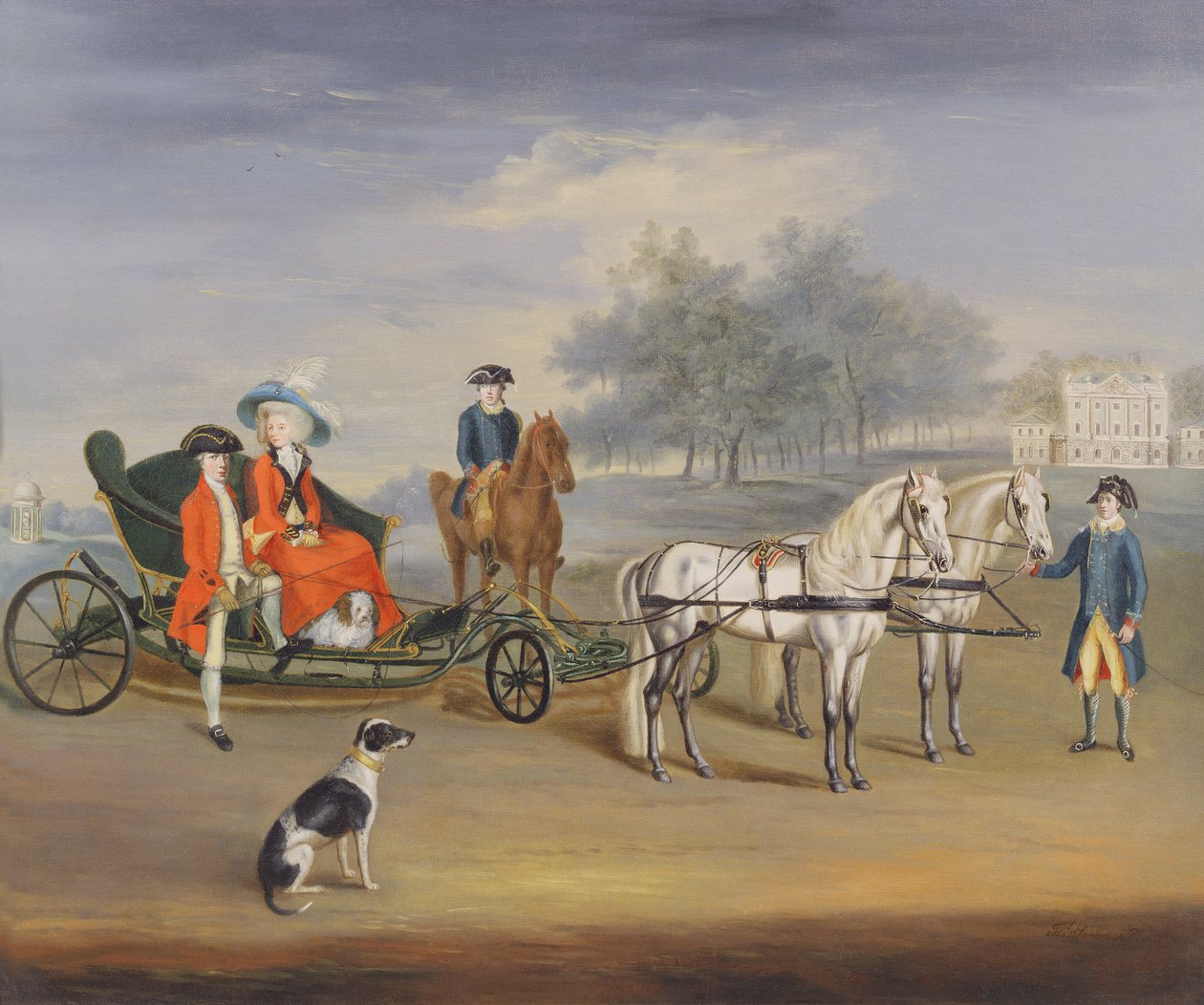 Edward Stratford, 2. Aldborough Kontu ve eşi Anne Elizabeth, Stratford Lodge, Baltinglass, County Wicklow, İrlanda, c.1787 by J. Francis Sartorius