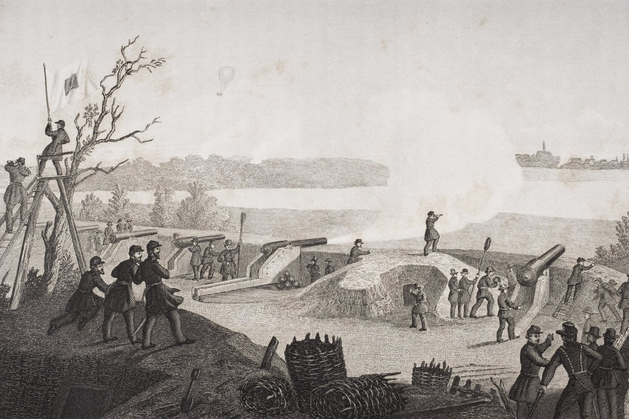 Amerikan İç Savaşı sırasında Yorktown, Virginia Kuşatması by Francis Schell
