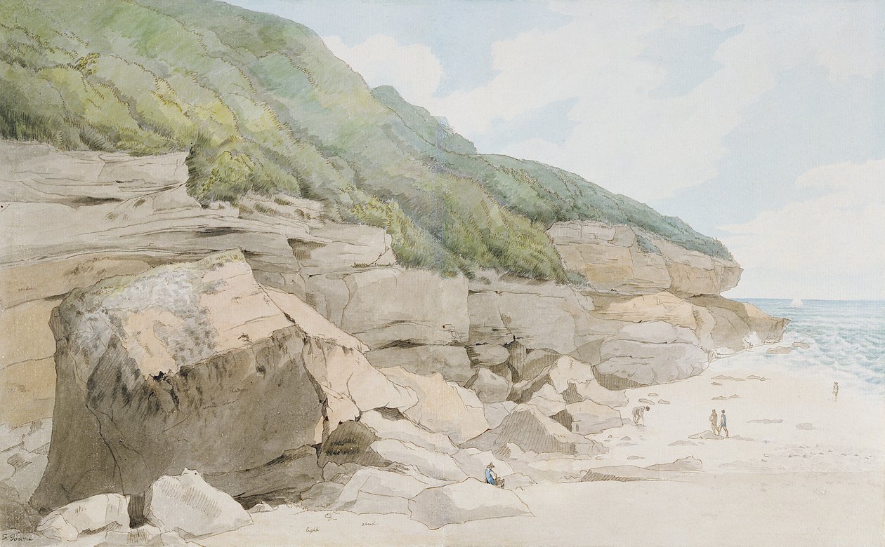 Plaj Sahnesi, Exmouth by Francis Towne