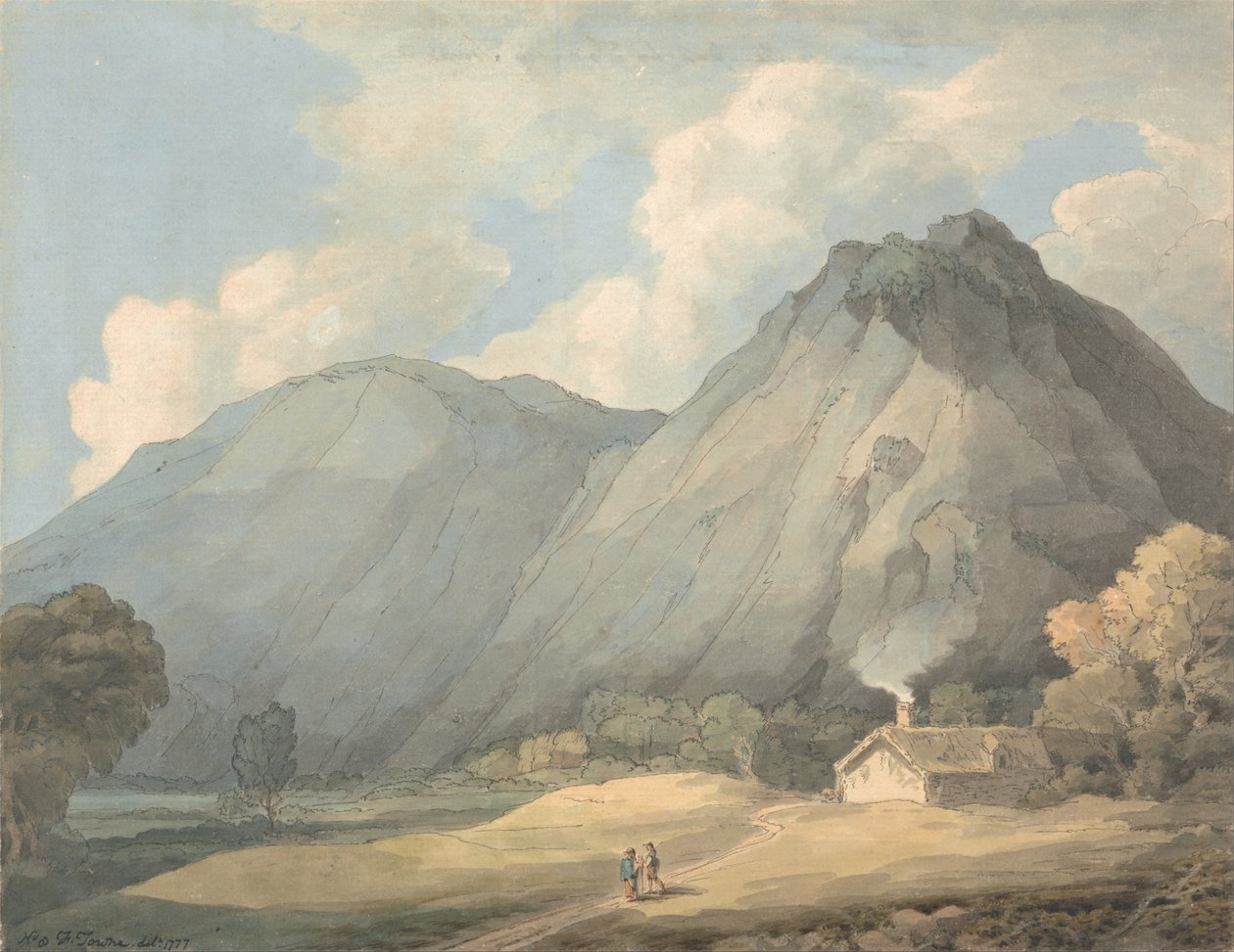 Aberddeola yakınında, Kuzey Galler by Francis Towne
