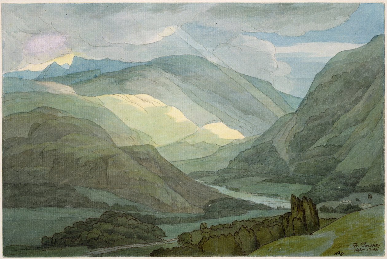Rydal Suyu, 1786 by Francis Towne