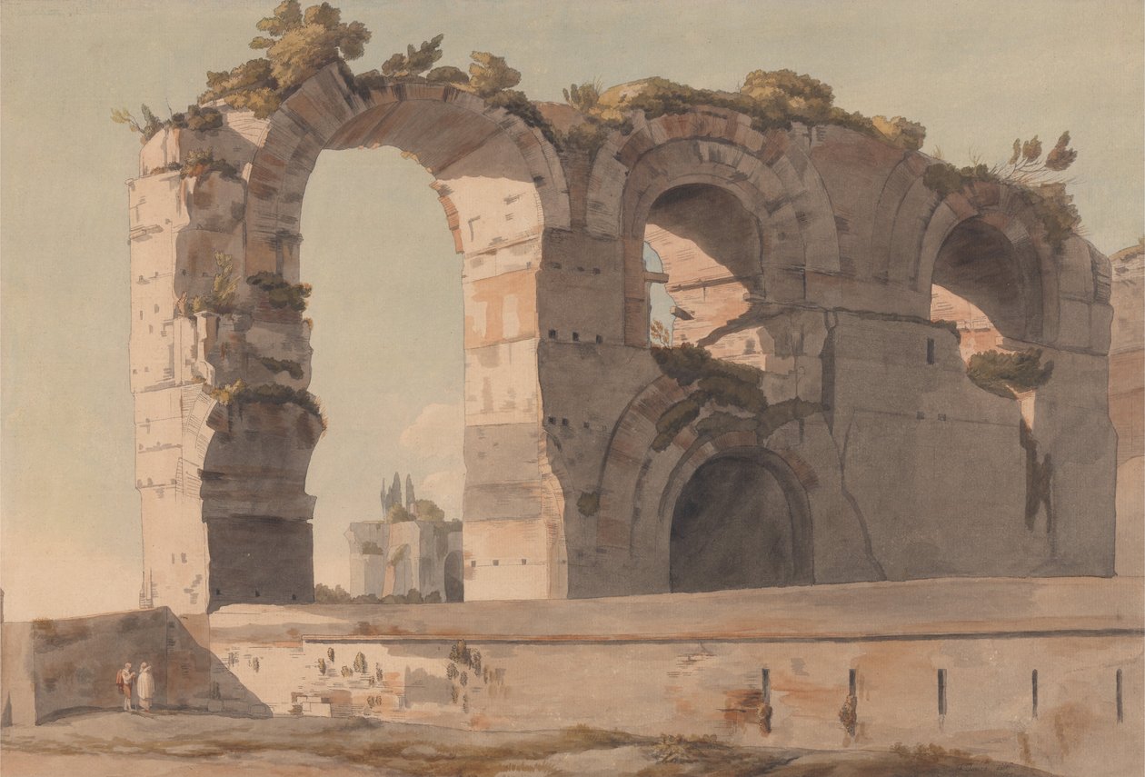 Claudian Su Kemeri, Roma by Francis Towne