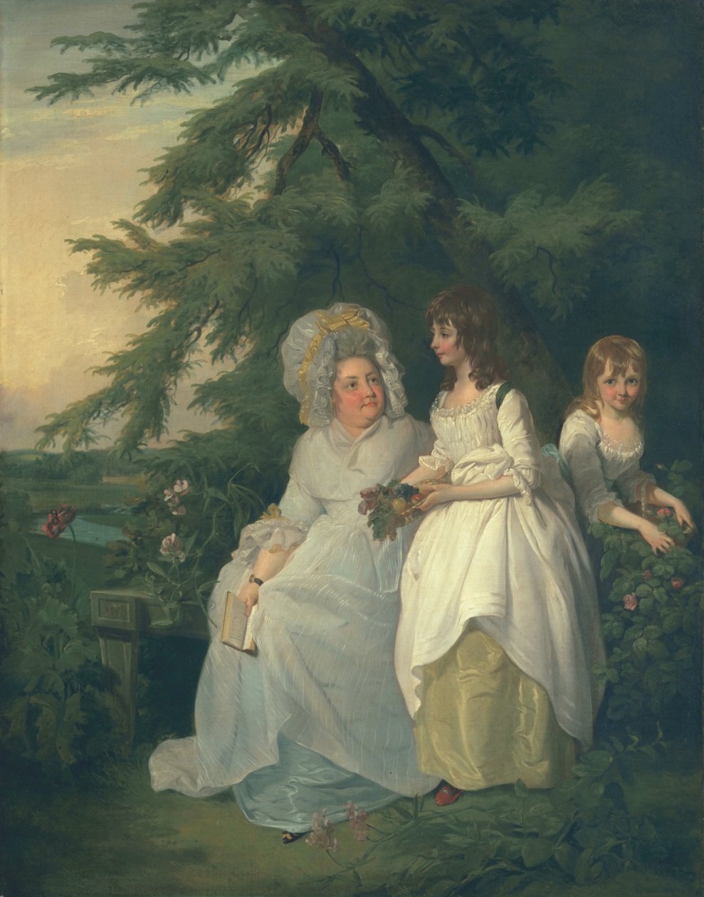 Mary Margaret Wood ve iki kızı, 1787 by Francis Wheatley