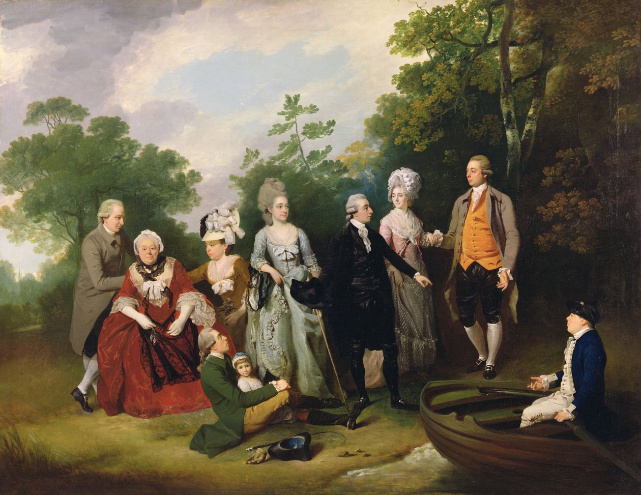 The Oliver and Ward Families in a Garden, c.1788  by Francis Wheatley