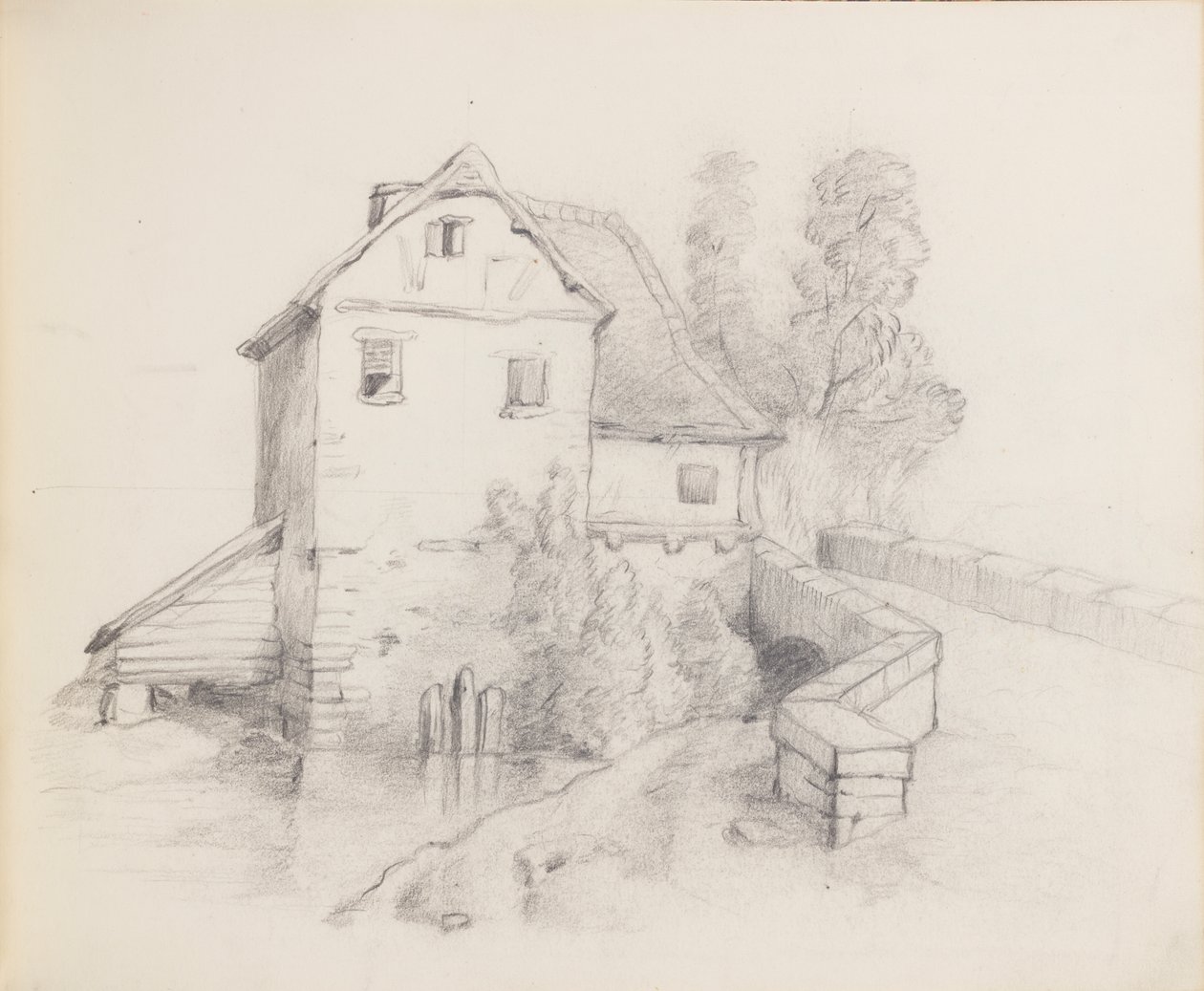 Bir Derenin Yanında Değirmen Evi by Francis Augustus Lathrop