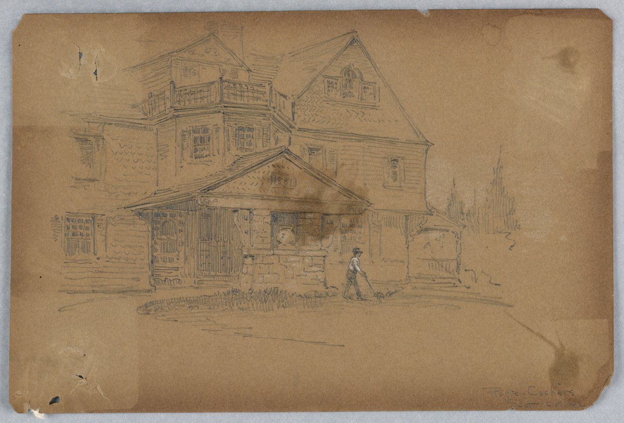 Porte-cochere, Scott Cottage by Francis Augustus Lathrop