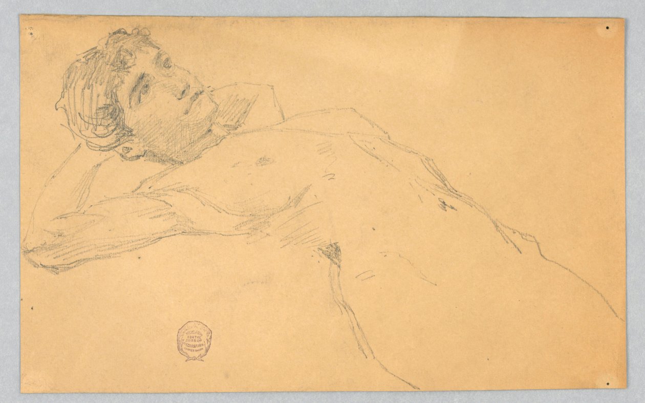 Kadın çıplak taslağını by Francis Augustus Lathrop