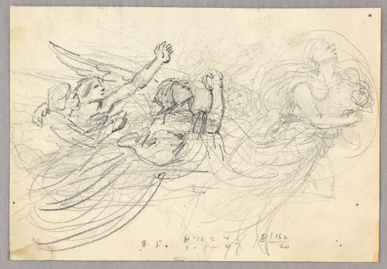 Yükseliş için Figür Grubunun Kroki by Francis Augustus Lathrop