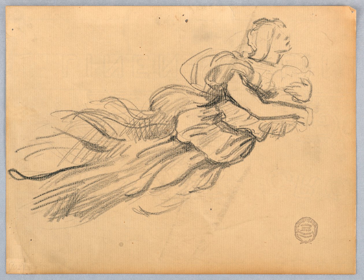 Perdeli Figür Kroki by Francis Augustus Lathrop