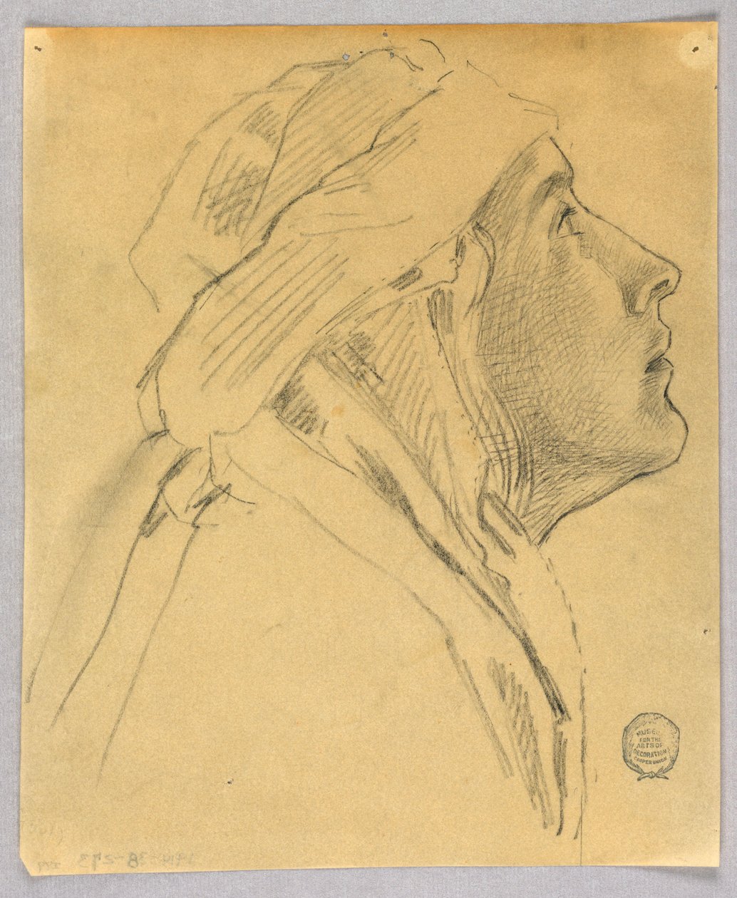 Bir Kadının Kafasının Kroki by Francis Augustus Lathrop