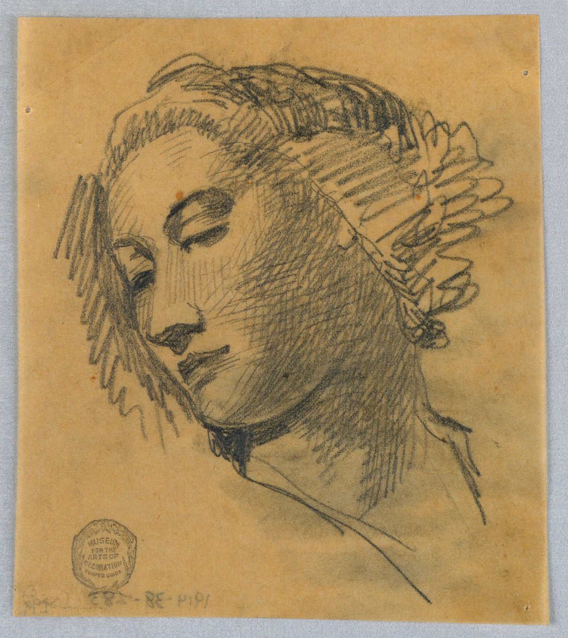 Bir Kadının Kafasının Kroki by Francis Augustus Lathrop