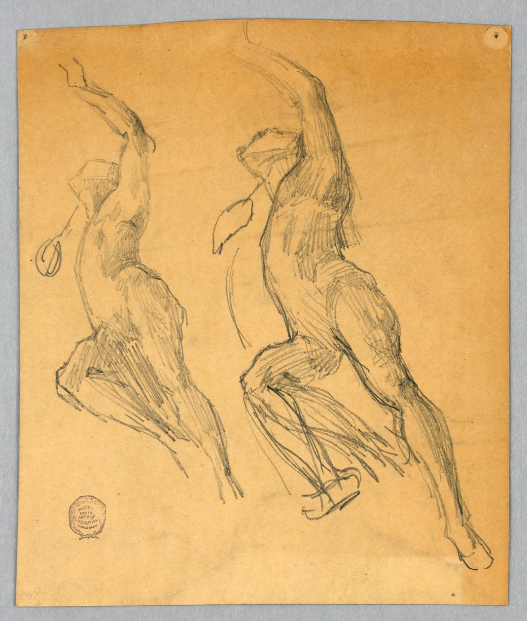 Çıplak Figürün İki Eskizi by Francis Augustus Lathrop
