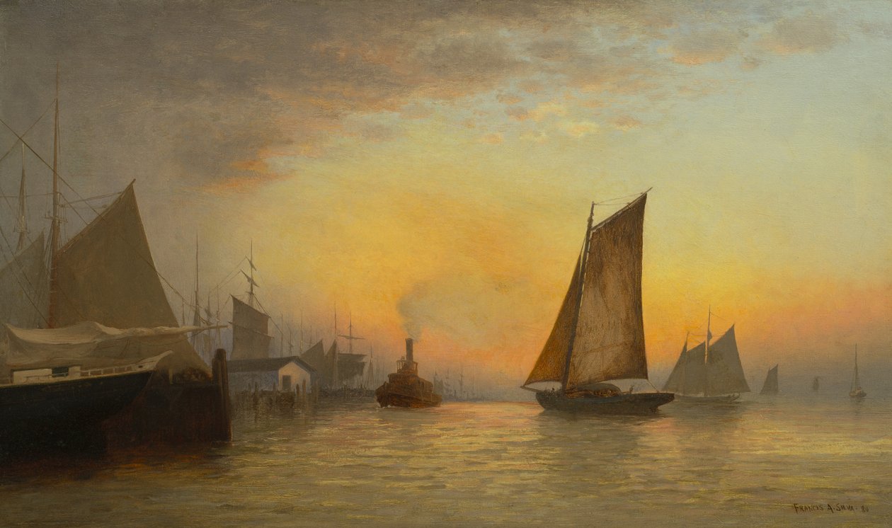 New York Limanı, NY, 1880 by Francis Augustus Silva