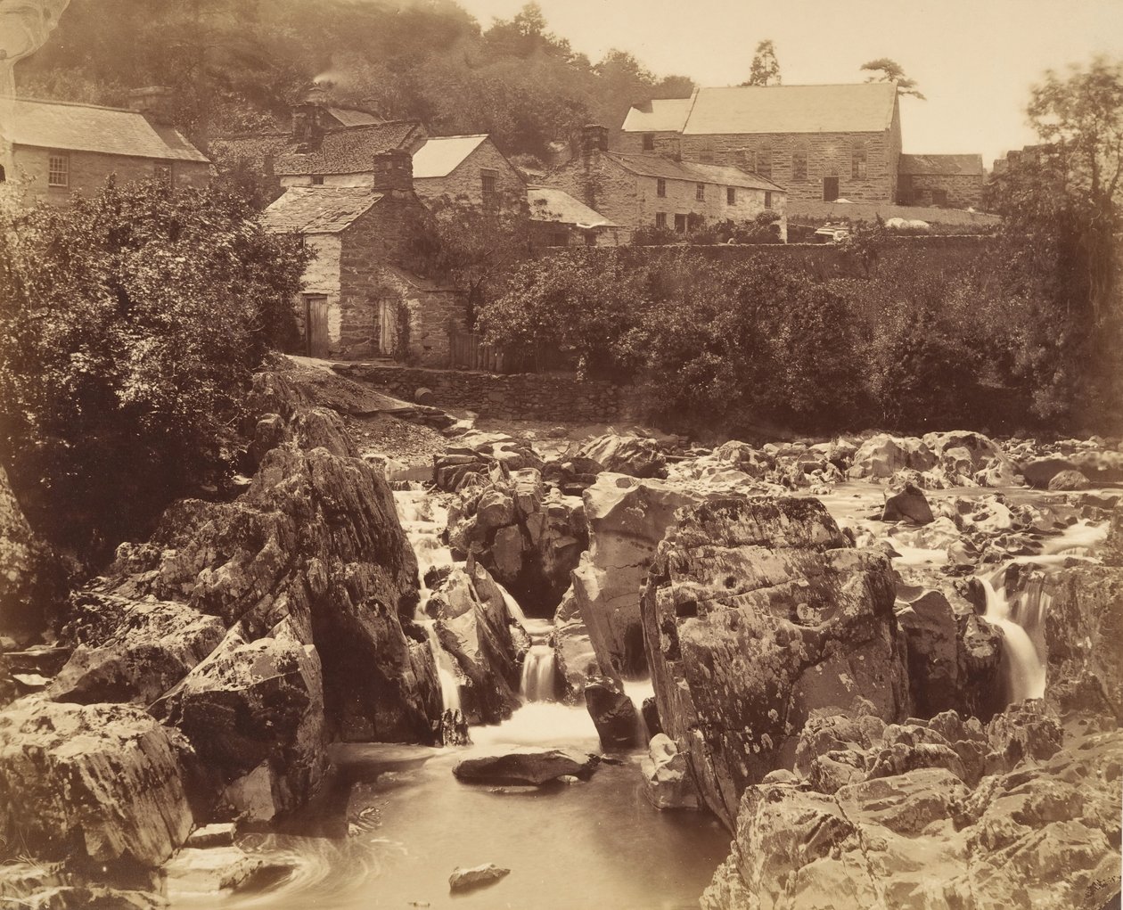 Pont y çiftine, Bettws-y-Coed, Kuzey Galler, 1856. by Francis Bedford