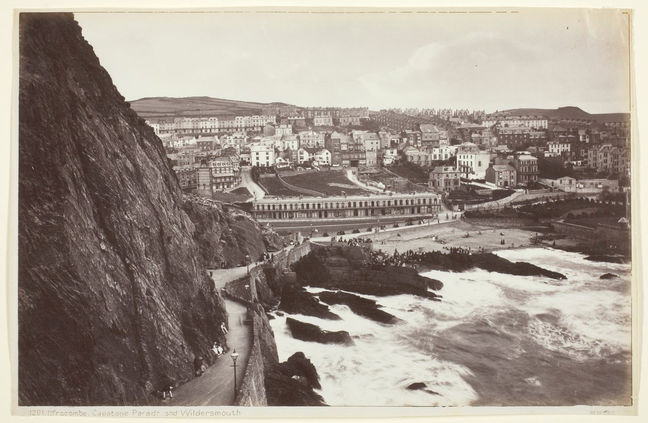 Ilfracombe, Capstone Parade ve Wildersmouth by Francis Bedford