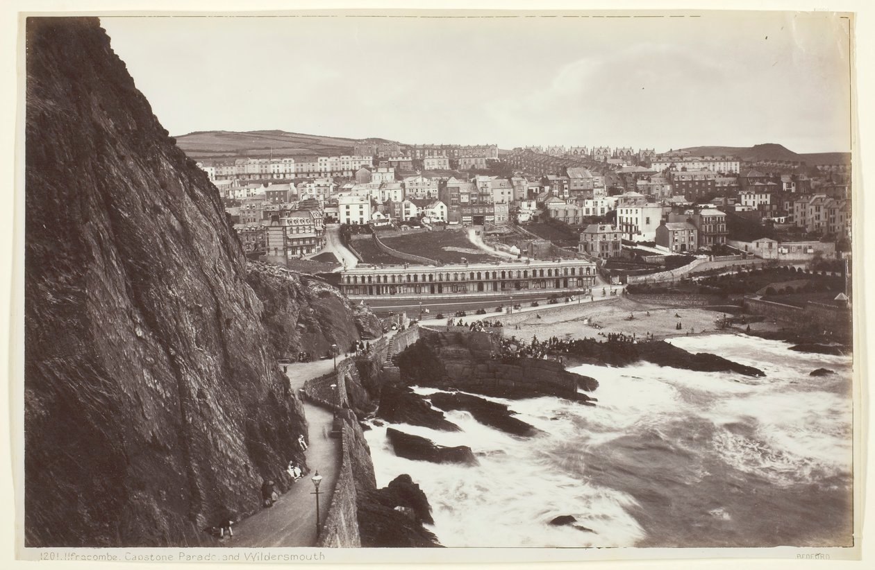 Ilfracombe, Capstone Parade ve Wildersmouth, 186094. by Francis Bedford