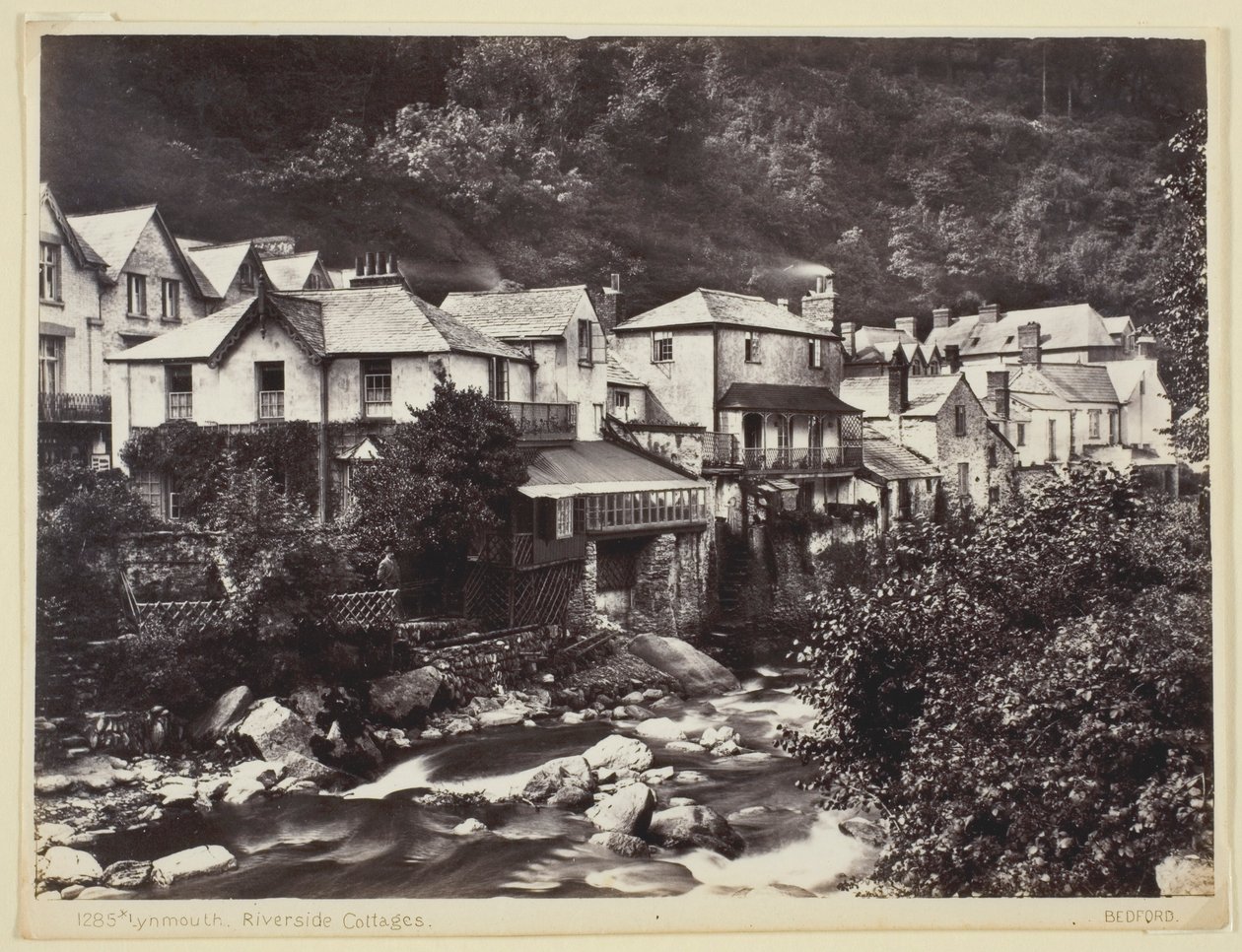 Lynmouth, Riverside Kulübeleri by Francis Bedford