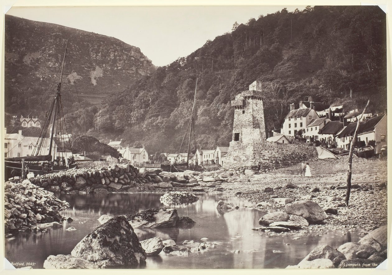 Denizden Lynmouth, 186094. by Francis Bedford