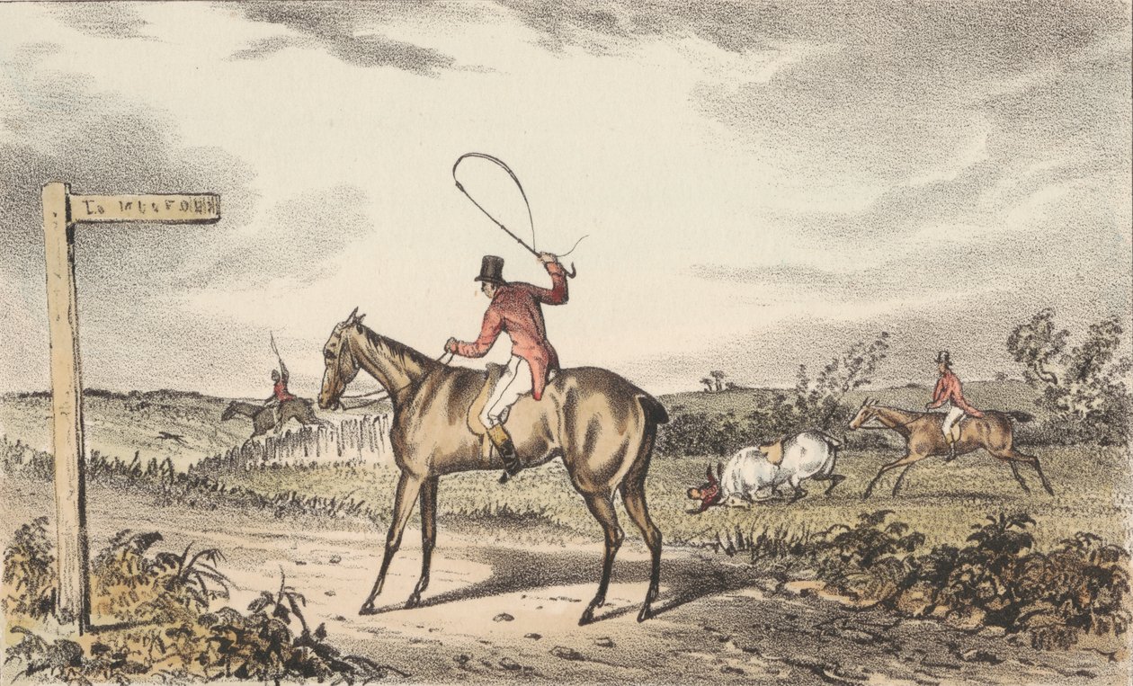 [Tilki avı] CJ Apperley'in 1834 baskısına ek on iki "Turner's / Illustrations / to Nimrod / on the Condition / of Hunters"tan oluşan set. by Francis Calcraft Turner