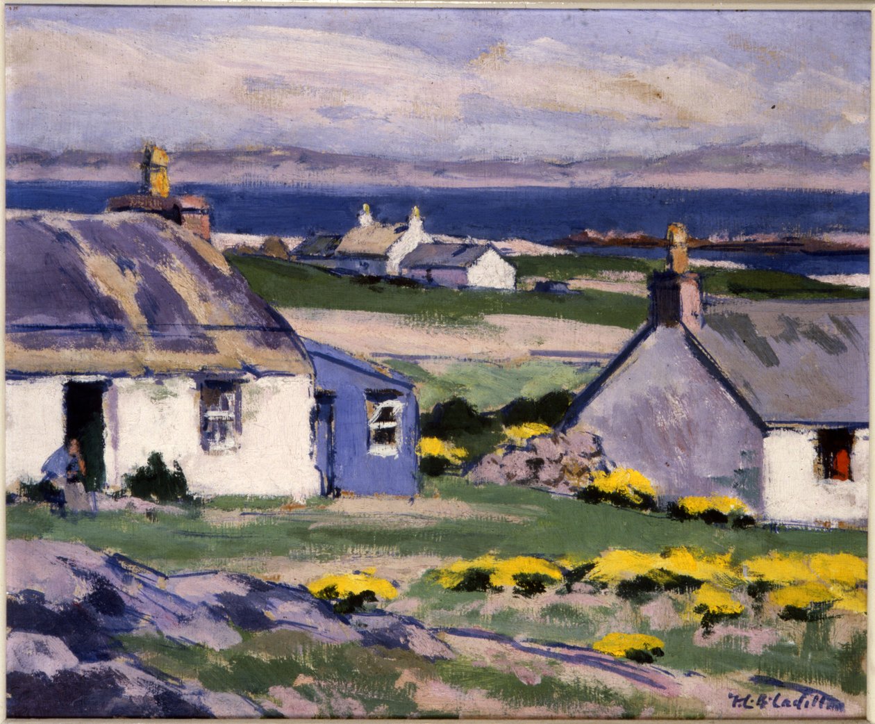 Cuil Phail Croft, İki Croft, Iona (tuval üzerine yağlı boya) by Francis Campbell Boileau Cadell