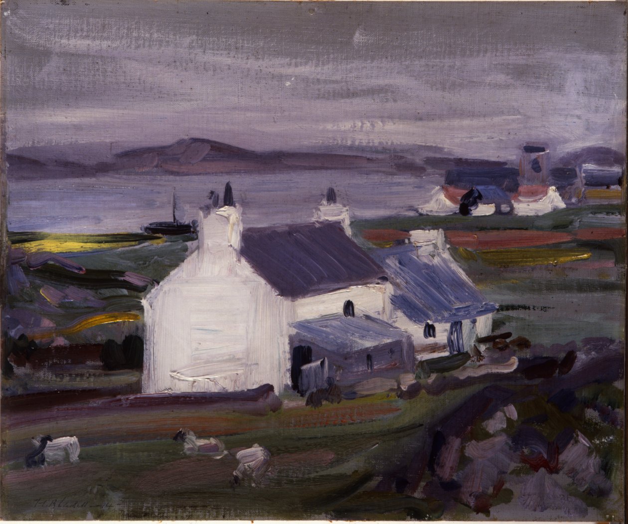 Farmsteading, Iona, Auchabhaich Croft (tuval üzerine yağlı boya) by Francis Campbell Boileau Cadell