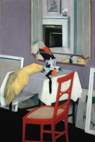 İç Mekan (Kırmızı Sandalye) (tuval üzerine yağlı boya) by Francis Campbell Boileau Cadell
