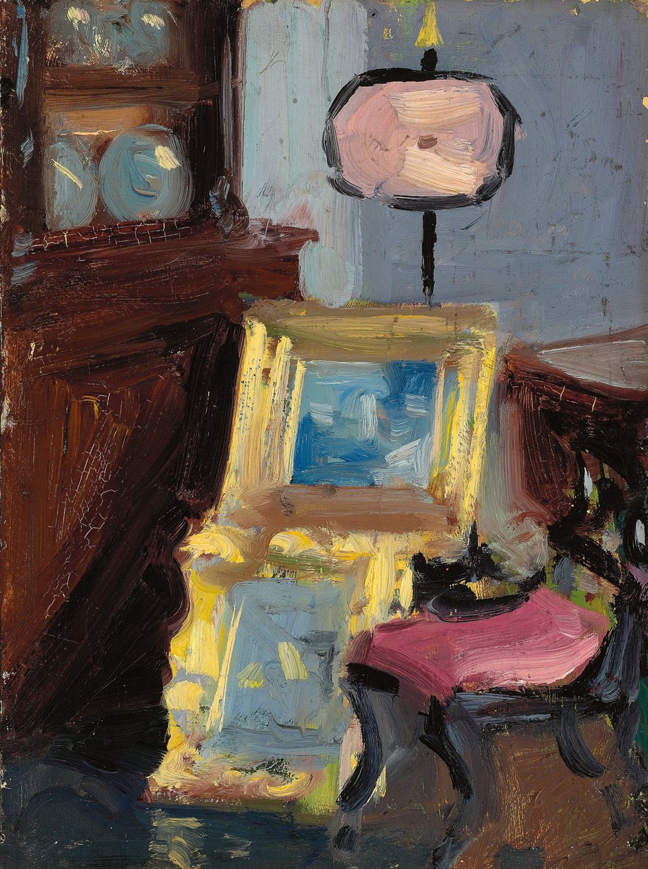 Sandalyeli İç Mekan by Francis Campbell Boileau Cadell
