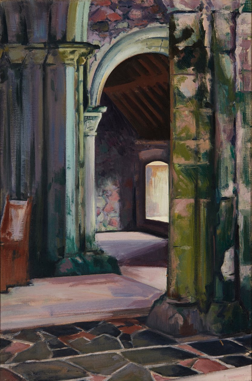 Iona Manastırı, İç Mekan (tuval üzerine yağlı boya) by Francis Campbell Boileau Cadell