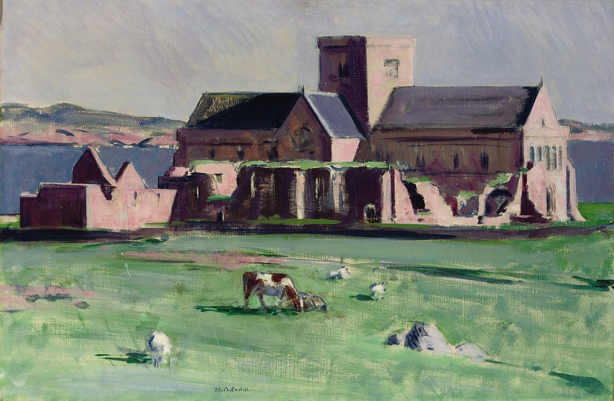 Kuzeybatıdan Iona Manastırı (tuval üzerine yağlı boya) by Francis Campbell Boileau Cadell