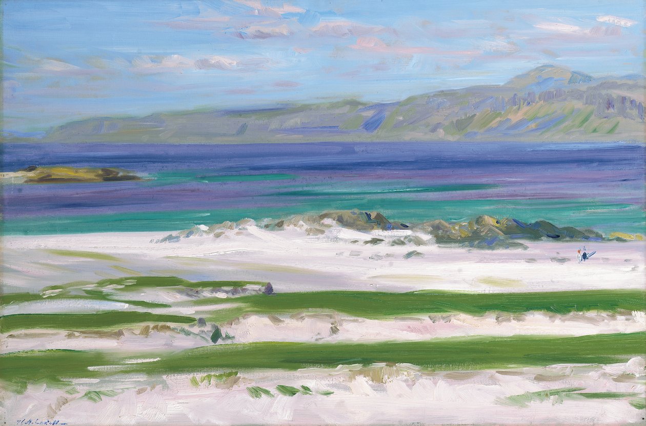Iona Sound ve Ben More (tuval üzerine yağlı boya) by Francis Campbell Boileau Cadell
