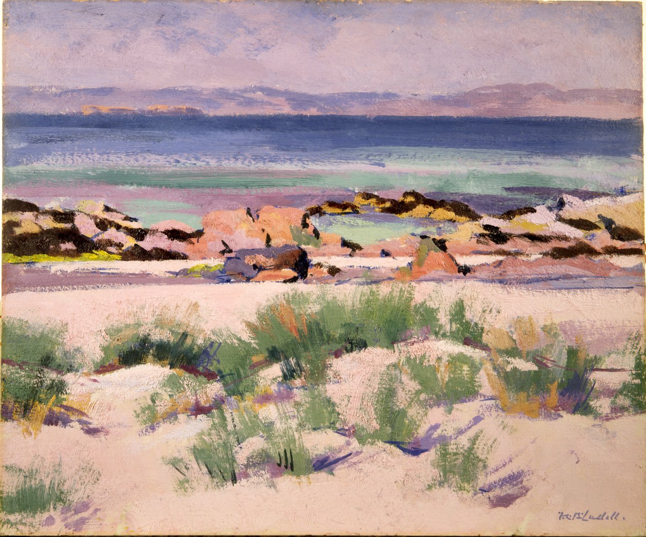 Kıyıda, Iona (tuval üzerine yağlı boya) by Francis Campbell Boileau Cadell