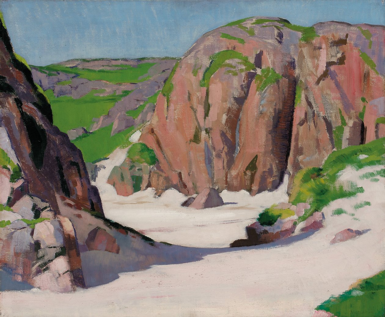 Port Bhan, Iona, c.1922 (tuval üzerine yağlı boya) by Francis Campbell Boileau Cadell