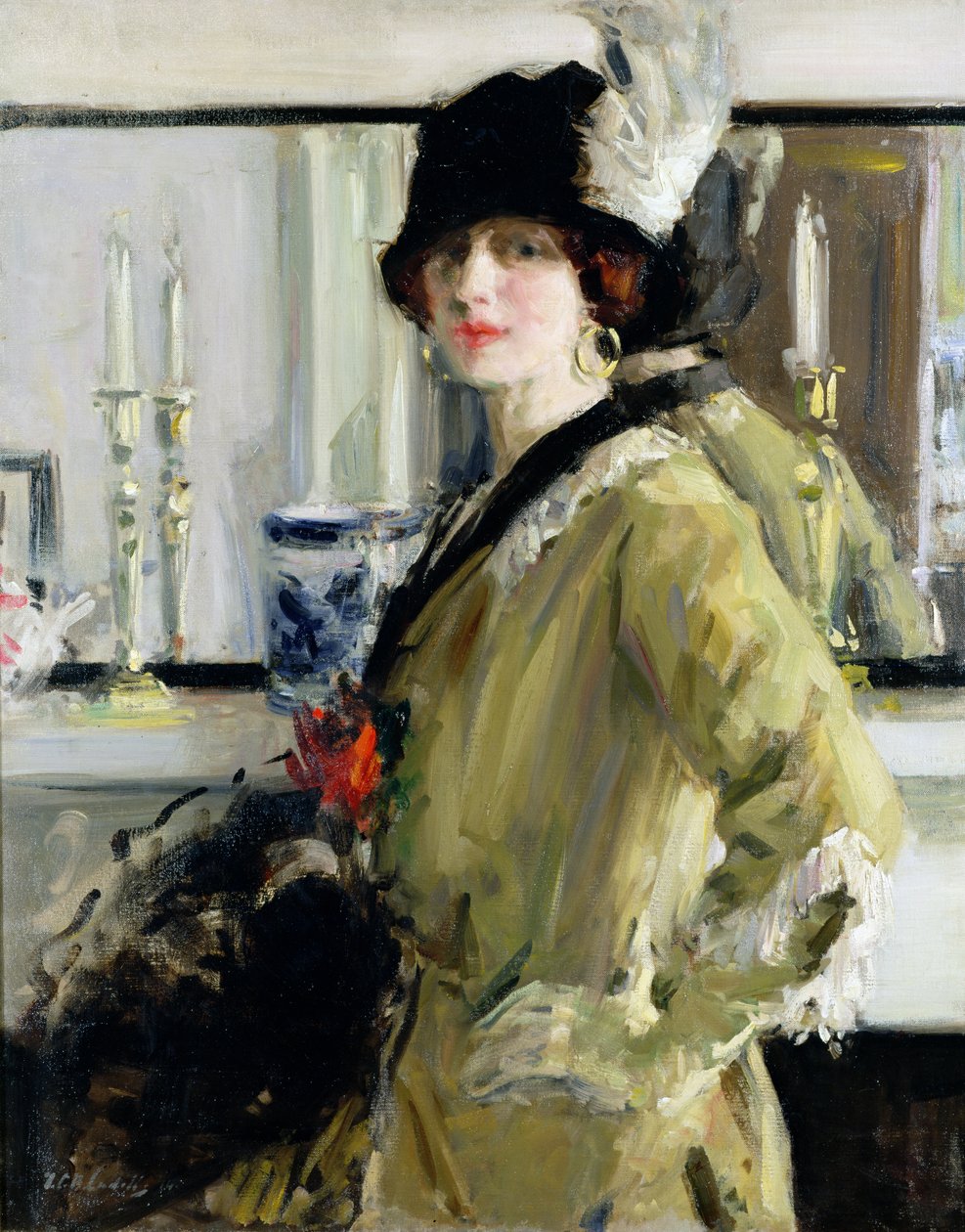 siyah şapka by Francis Campbell Boileau Cadell