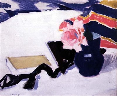 Gül ve Kara Kurdele (panelde yağlı boya) by Francis Campbell Boileau Cadell