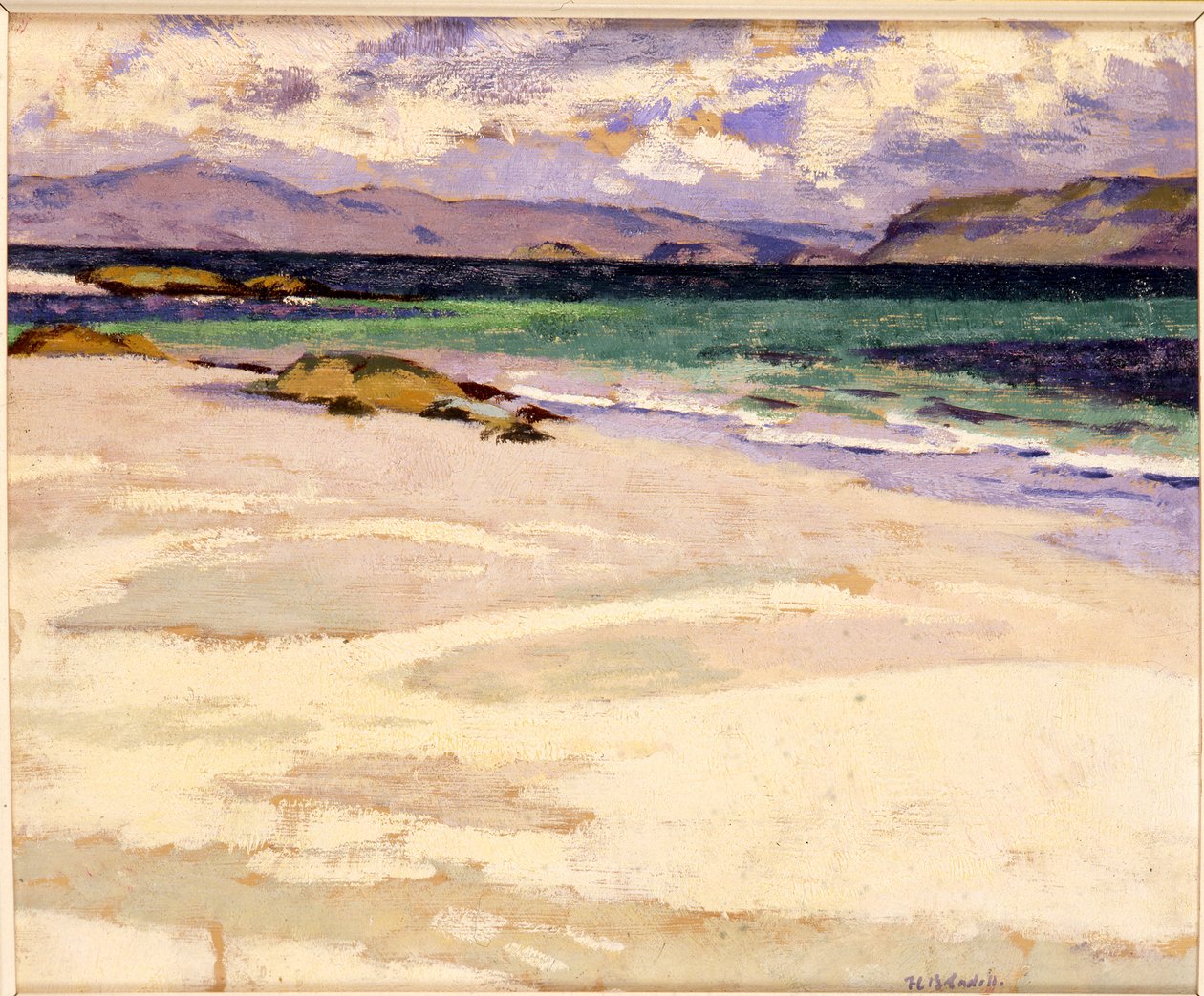 The White Strand, Iona (tuval üzerine yağlı boya) by Francis Campbell Boileau Cadell