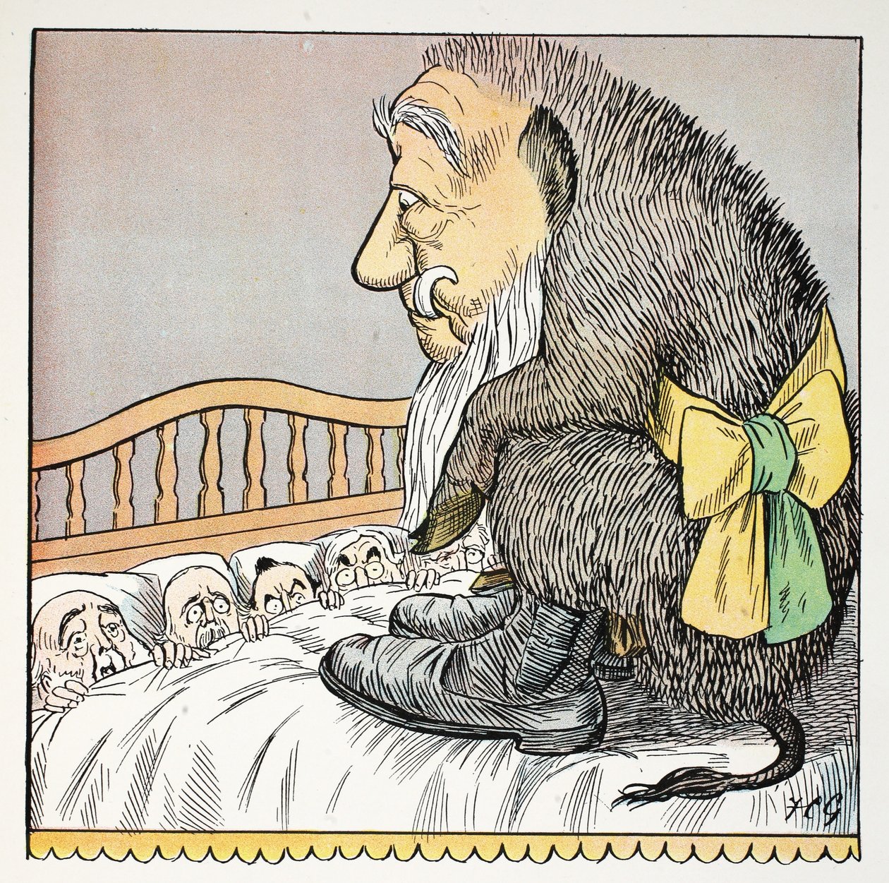 O, Struwwelpeter Alfabesinden örnek, Harold Begbie (1871–1929) by Francis Carruthers Gould