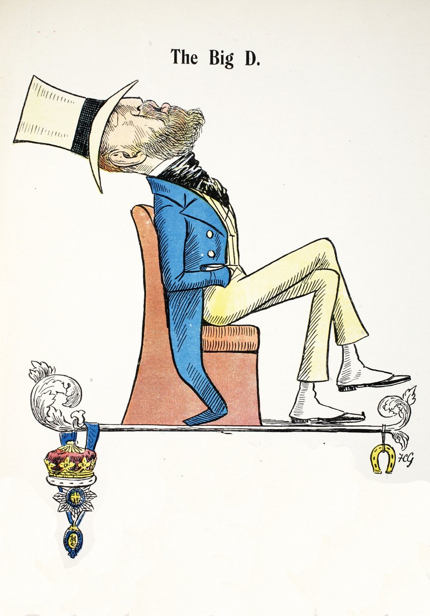 Büyük D, Struwwelpeter Alfabesinden örnek, Harold Begbie (1871–1929) by Francis Carruthers Gould