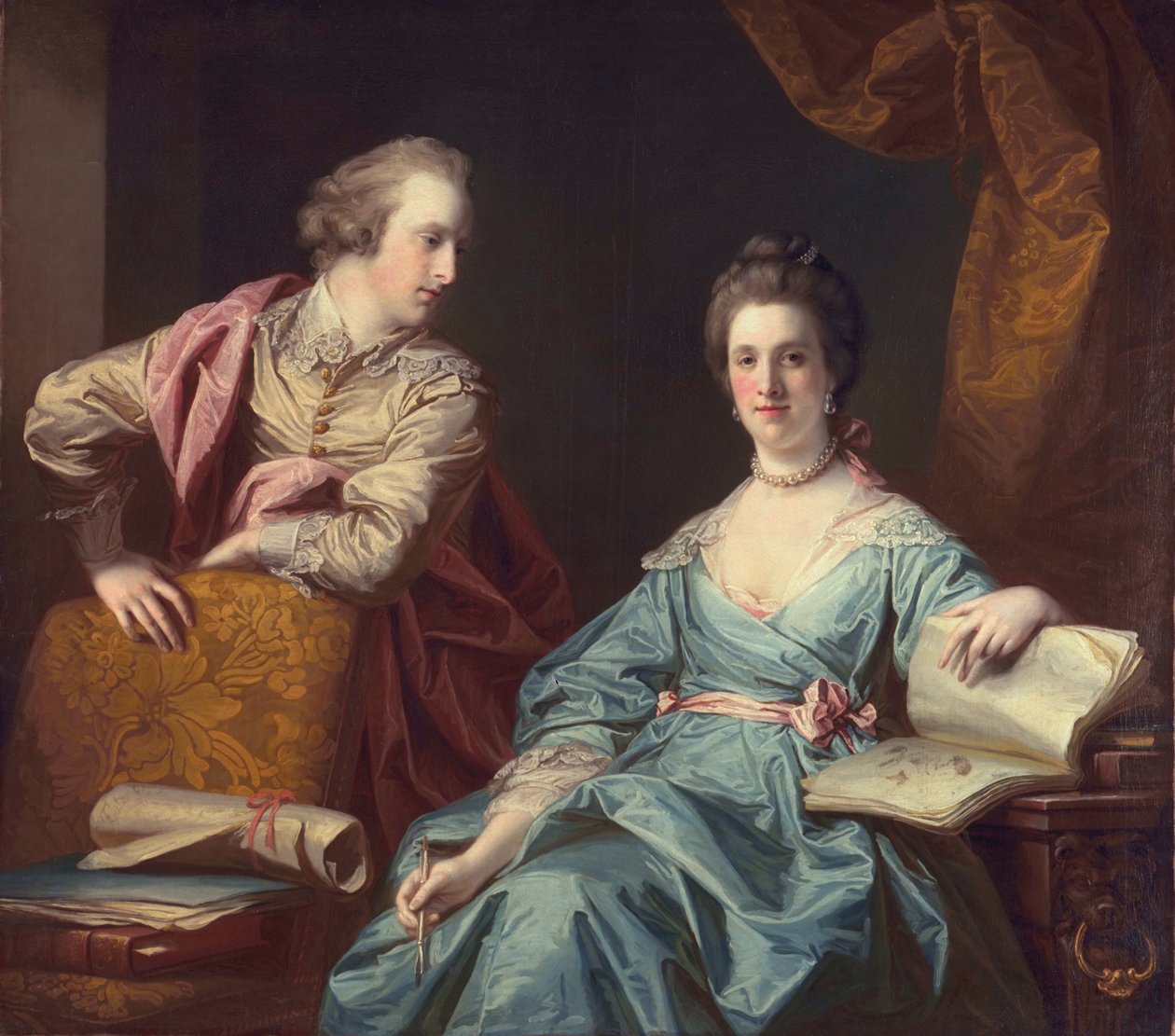 Isabel ve Thomas Crathorne, 1767 by Francis Cotes