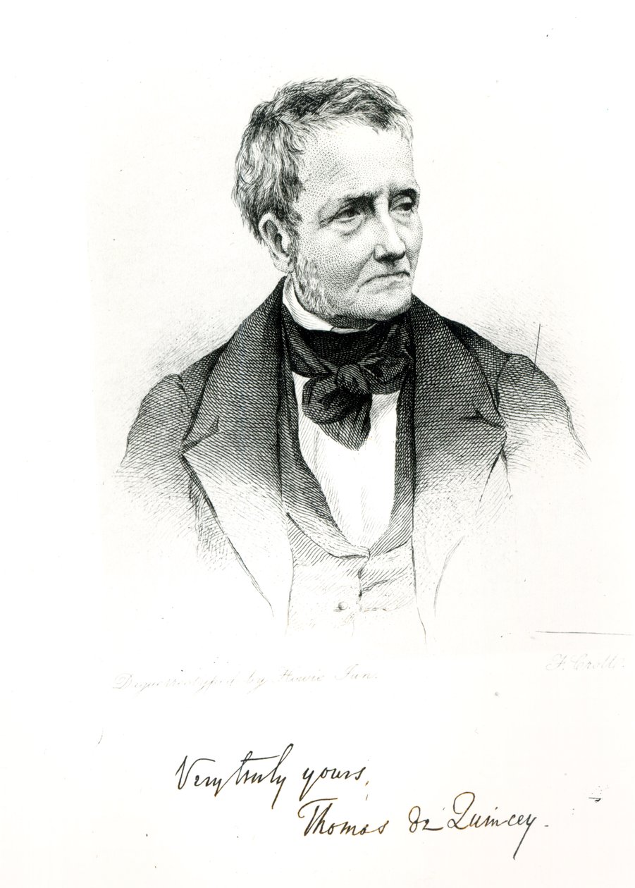 Howie tarafından bir dagerreyotipi fotoğraftan Thomas de Quincey (1785-1859), by Francis Croll