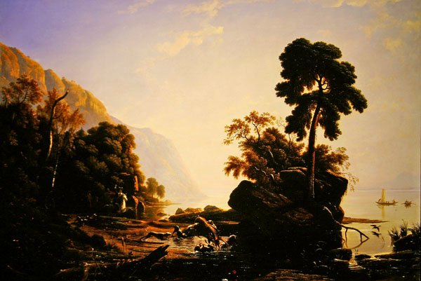 Geyik Avı (tuval üzerine yağlı boya) by Francis Danby