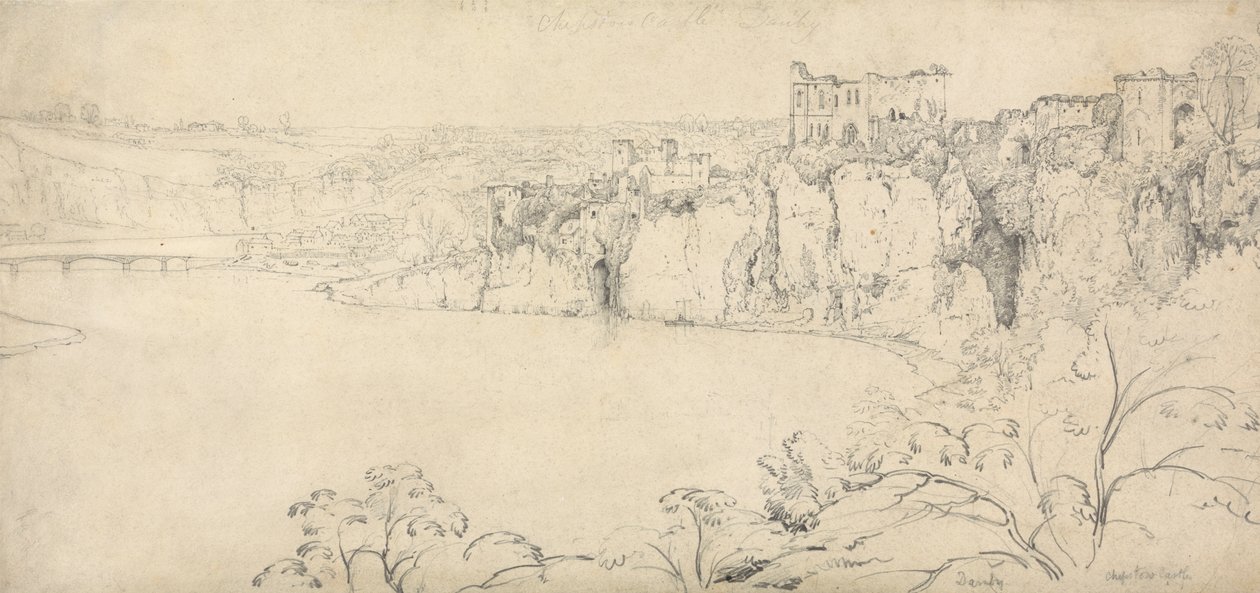 Wye'daki Chepstow Kalesi by Francis Danby