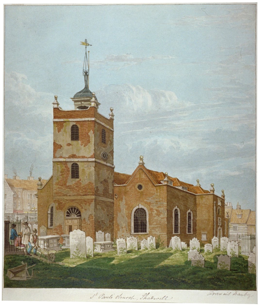 St Paul Kilisesi, Shadwell, Londra, c1810 by Francis Danby