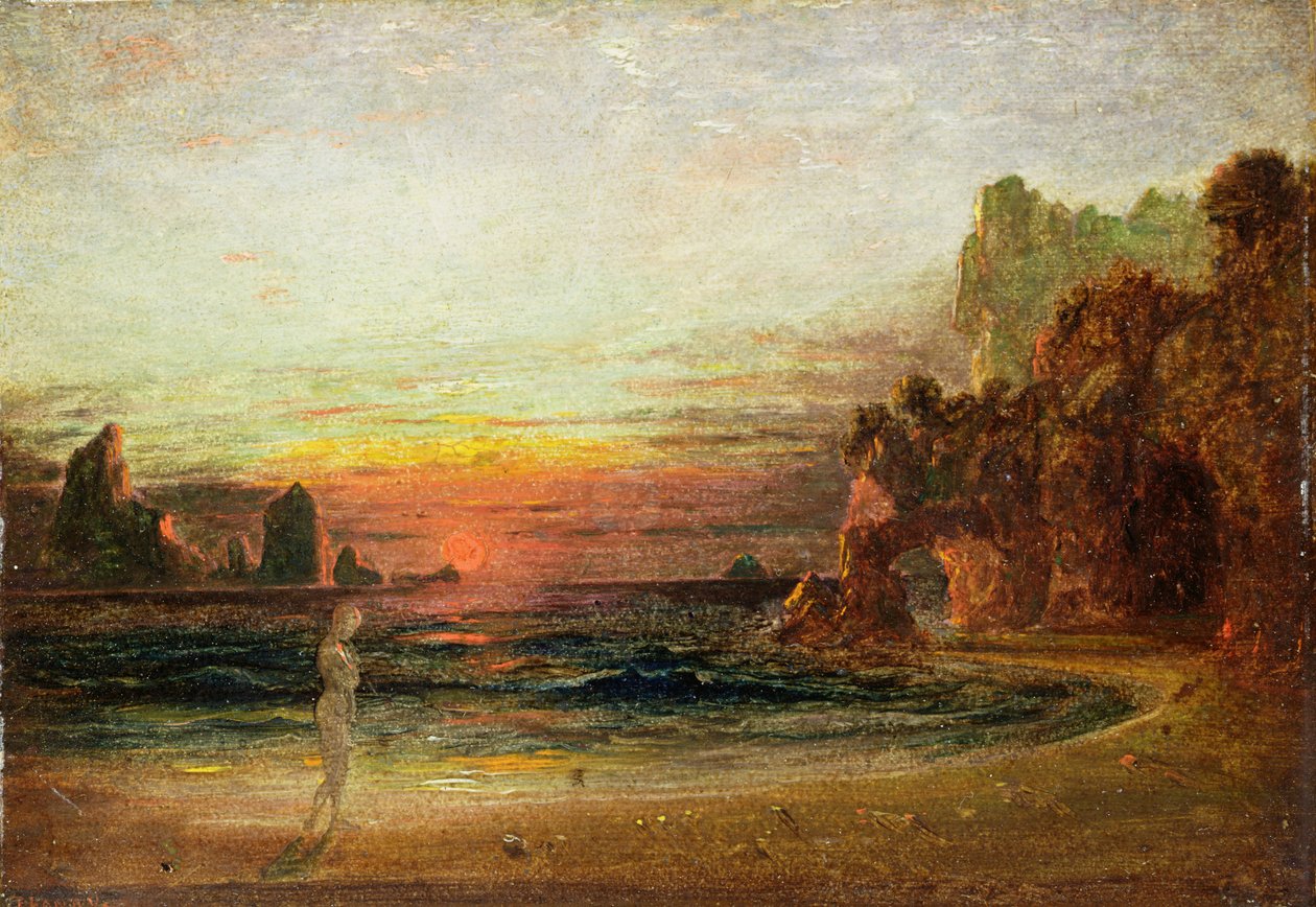 'Calypso's Grotto' çalışması, c.1843 (panelde yağlı boya) by Francis Danby